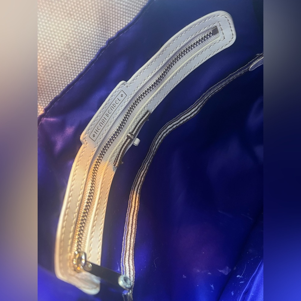 Henri Bendel Jetsetter convertible backpack with purple interior lining. - Picture 11 of 15